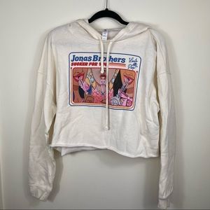 Jonas Brothers Sucker For You Cropped Hoodie Size Large